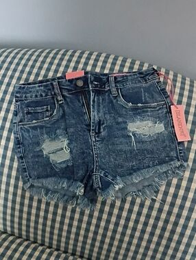 Blank NYC Distressed Blue Denim Kids Shorts